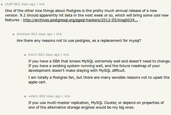 hacker news comments